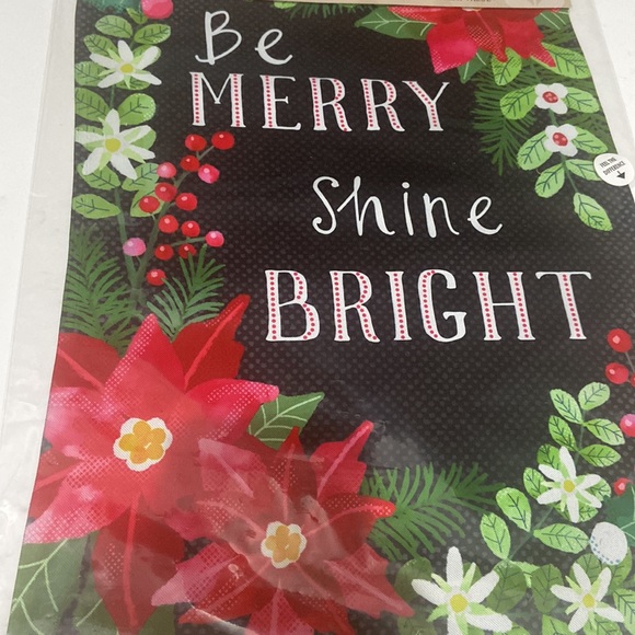 Garden flag Be Merry Shine Bright NEW  Creekside garden flag double-sided - Picture 4 of 6